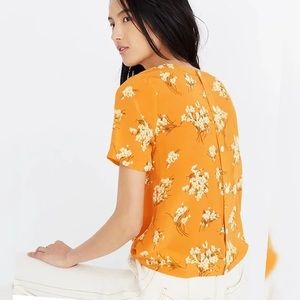 Madewell Silk Front-tie, Back button Shirt